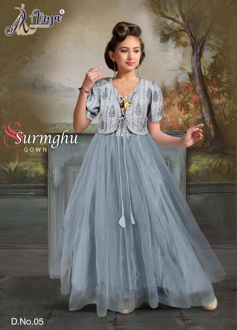 Surmghu By arya Girls Party Wear Designer Frock Kids Catalog